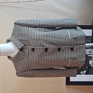 Tommy Hilfiger Houndstooth Button Front Blazer, Size 14 Large